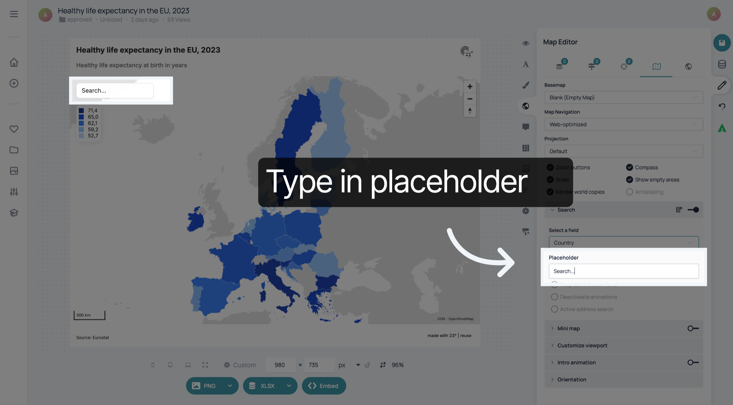 Open Search Input Field
