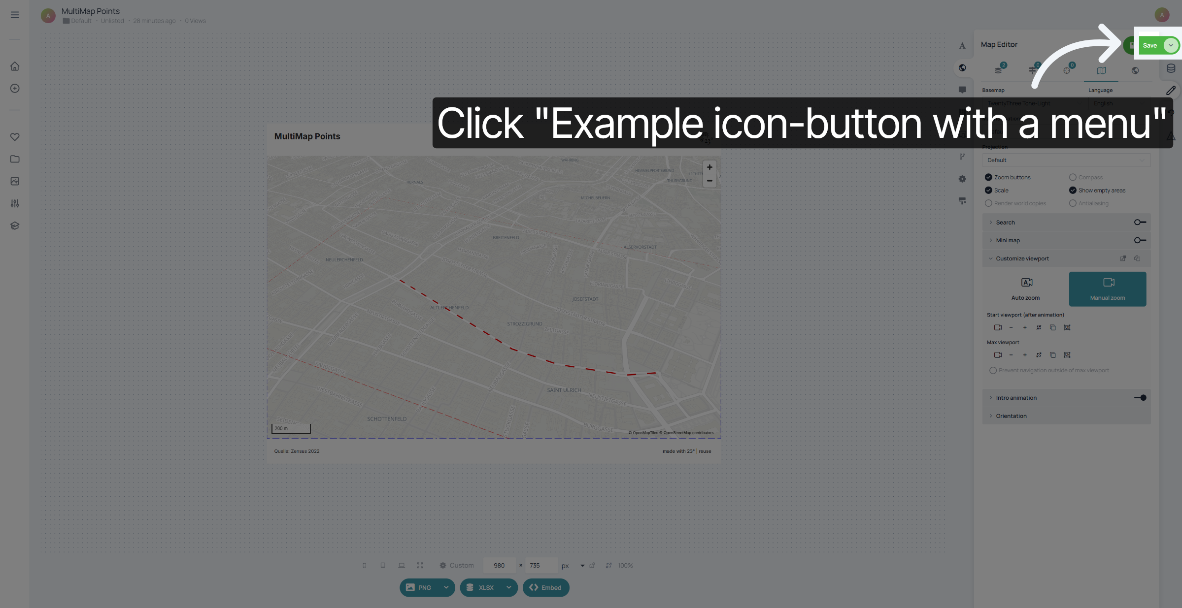 Open Icon-Button Menu