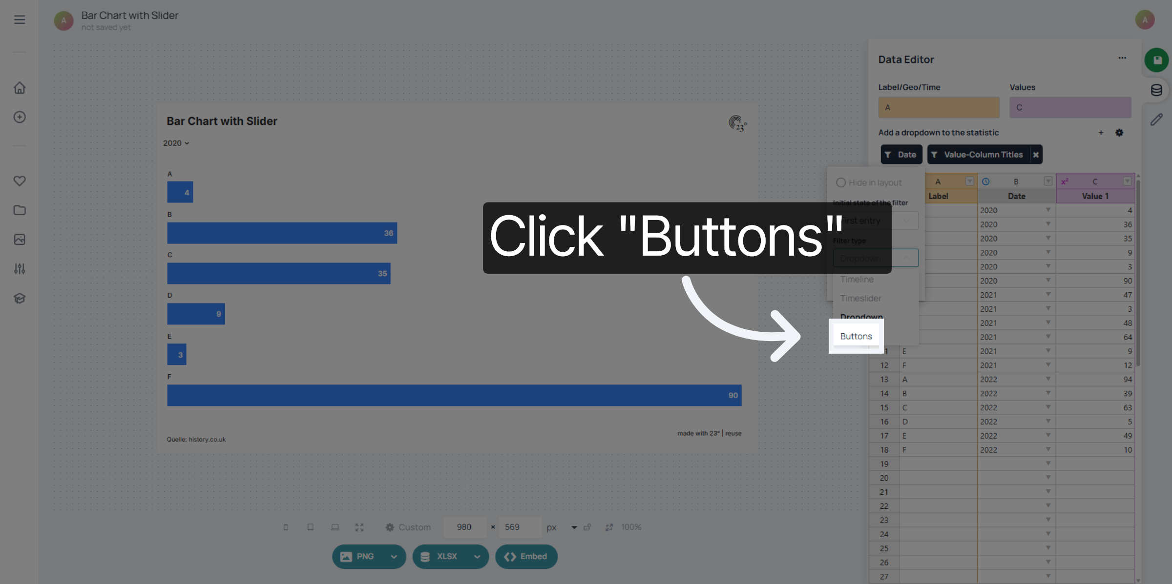 Choose Buttons Filter